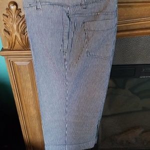 Avenue pinstripe capris